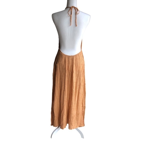 Savannah Morrow The Label Lana Dress Maxi Sandstone Silk Bamboo NWT - Picture 11 of 14